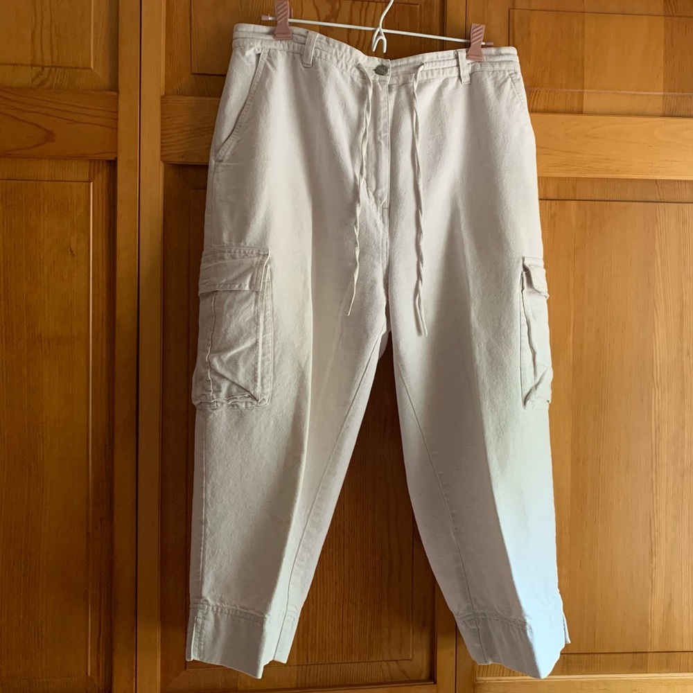 Vintage linen blend Bill Blass capris